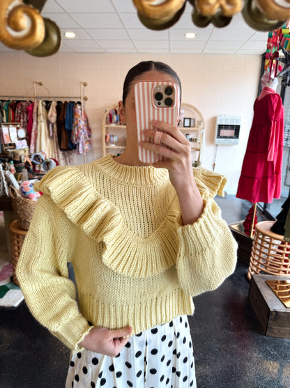 Ruffle Detail Sweater
