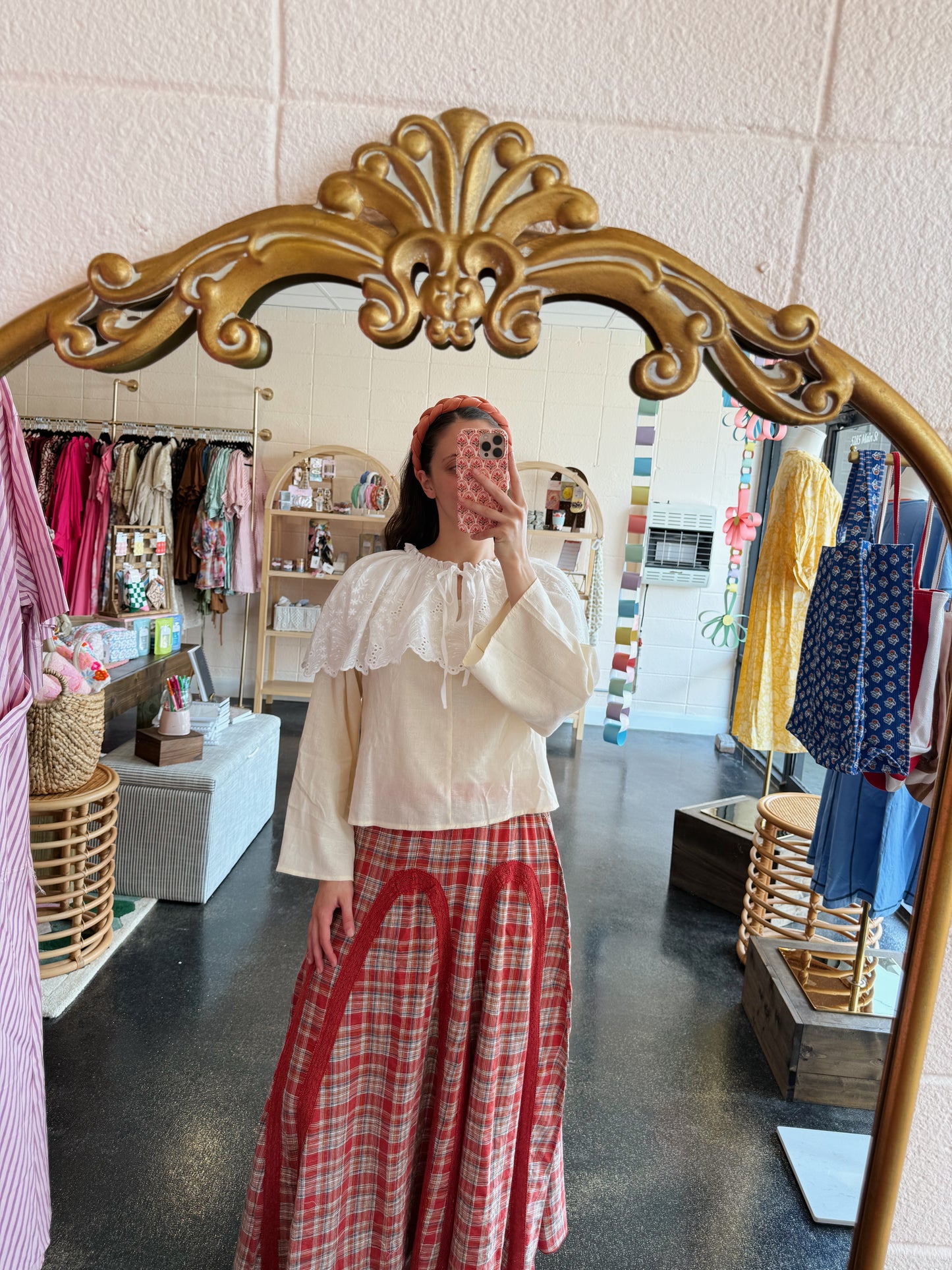 Cream Eyelet Cape Top