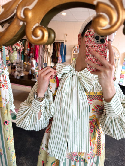 Striped Neck Tie Top