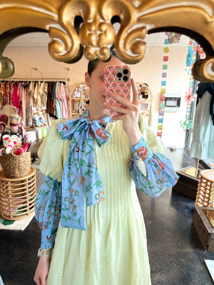 Pistachio Pleated Dress