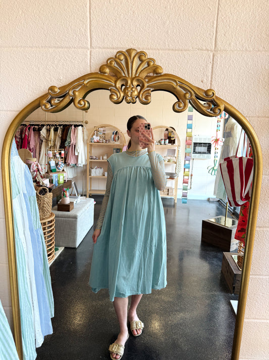 Faded Teal Dress