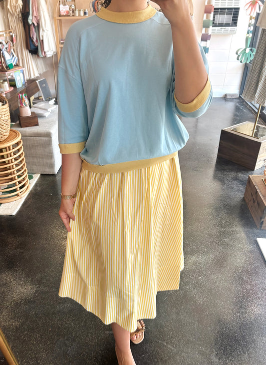 Yellow Stripe Skirt
