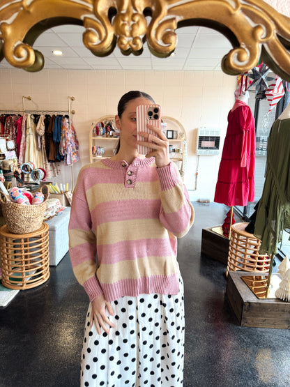 Mauve Stripe Sweater