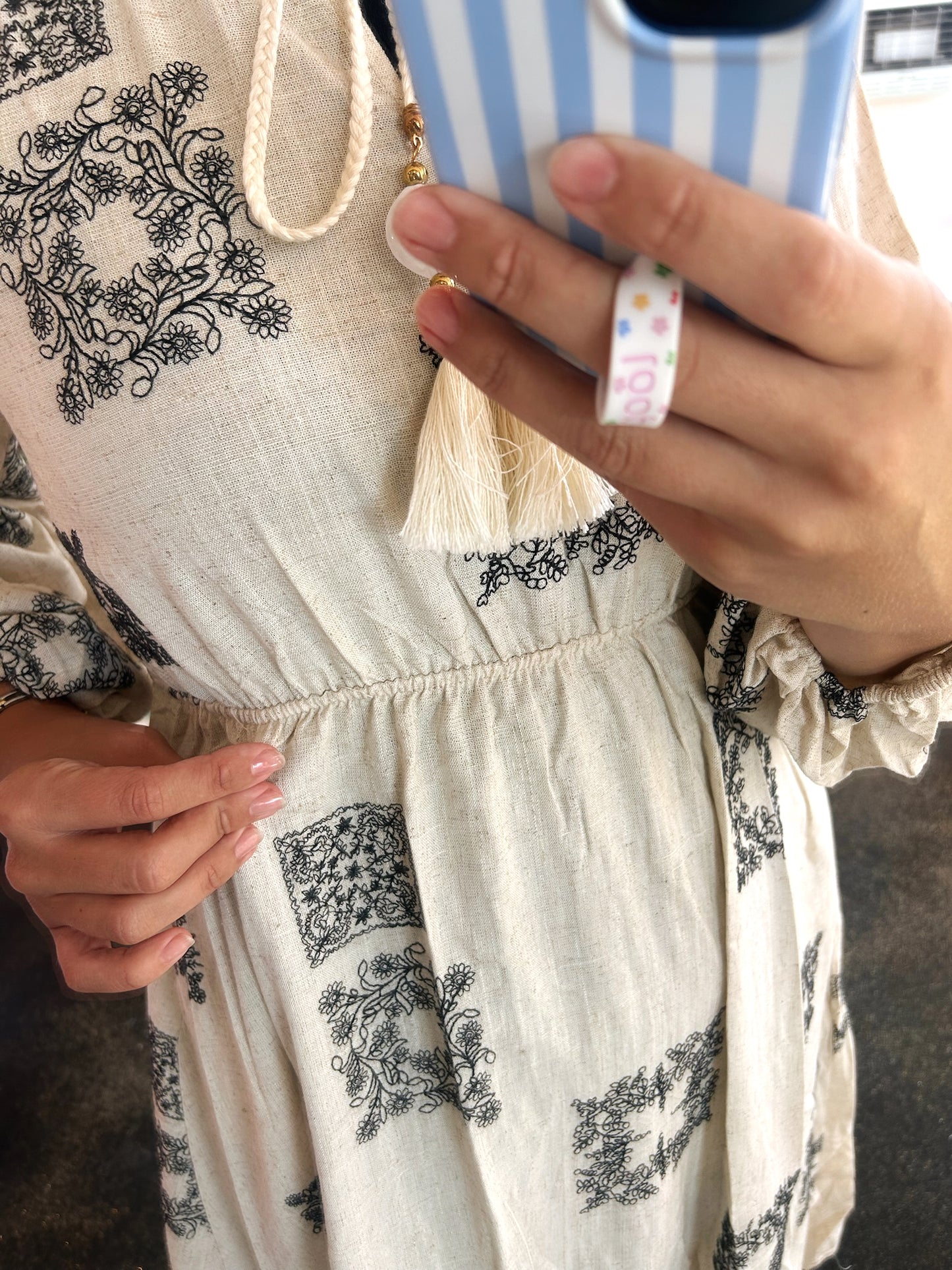 Patch Embroidered Dress