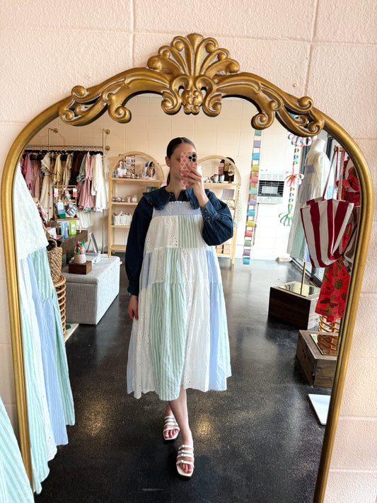 Patchwork Tiered Dress