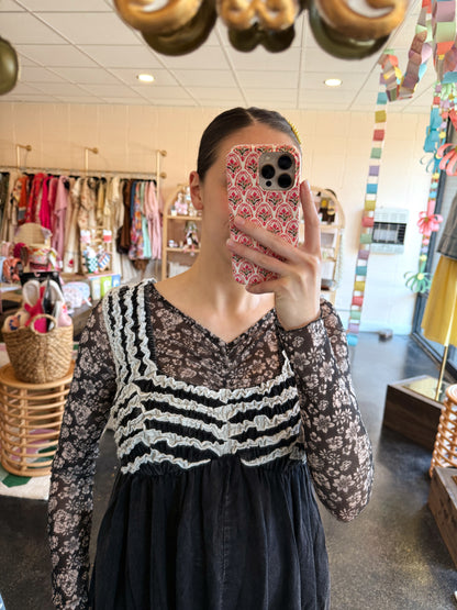 Frilled Detail Washed Dress