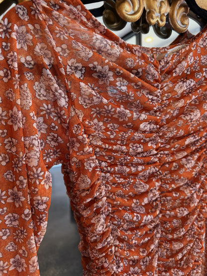 Mesh Print Top