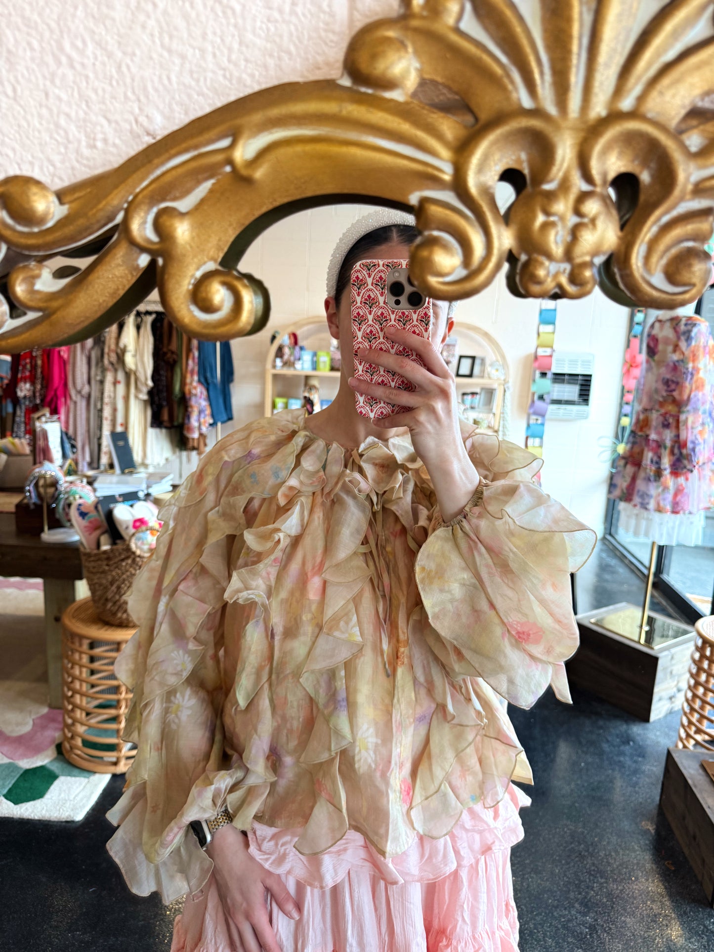 Floral Ruffled Blouse