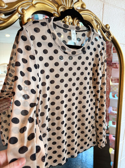 Long Sleeve Mesh Top