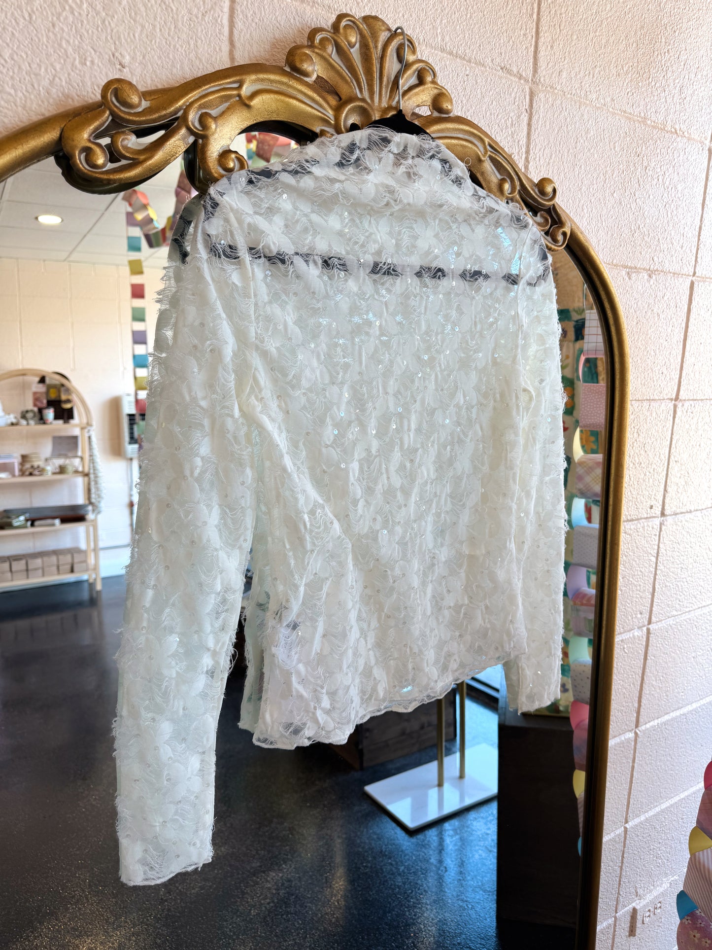 Sheer Sequin Top