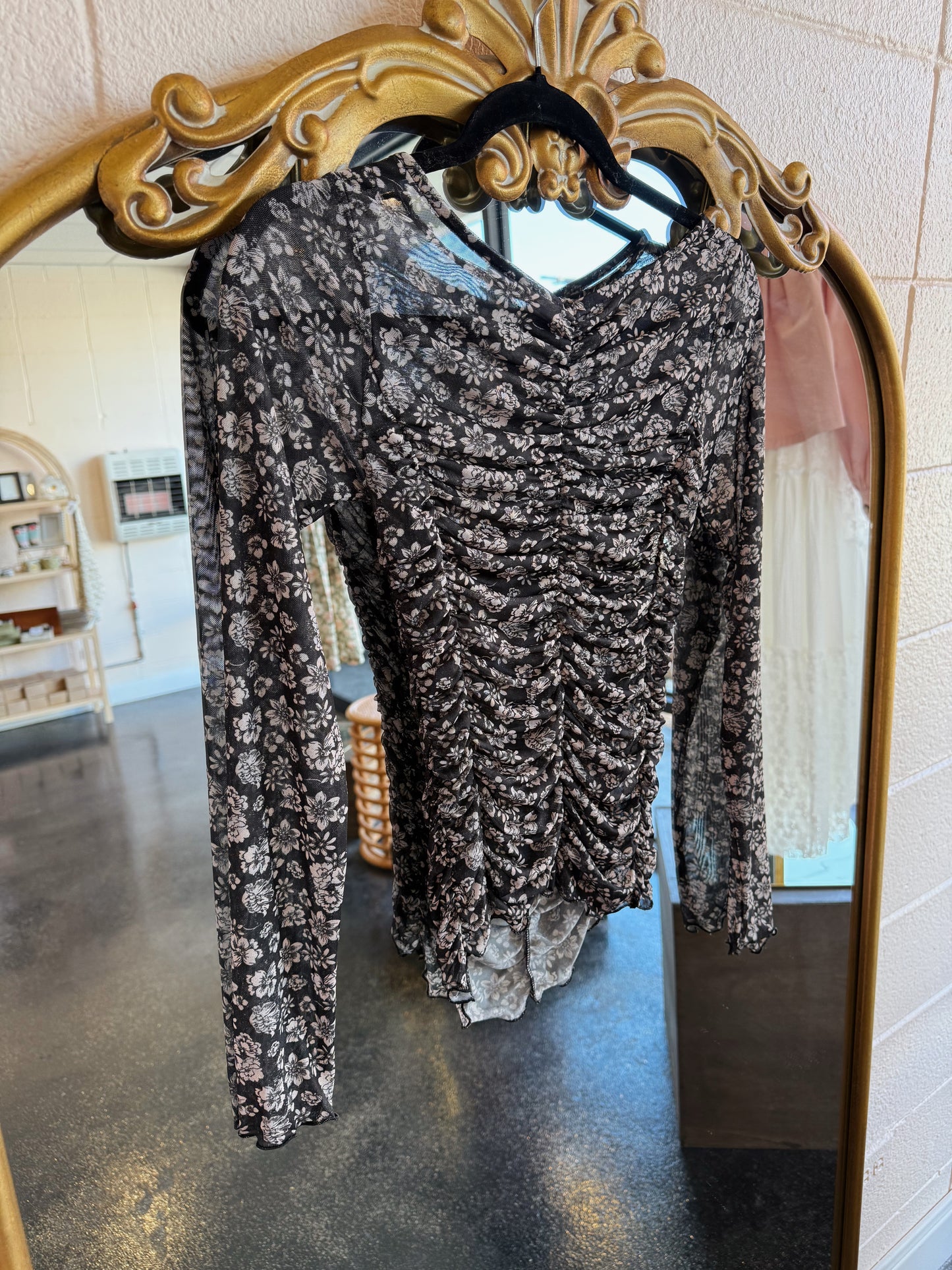 Mesh Print Top