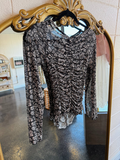 Mesh Print Top