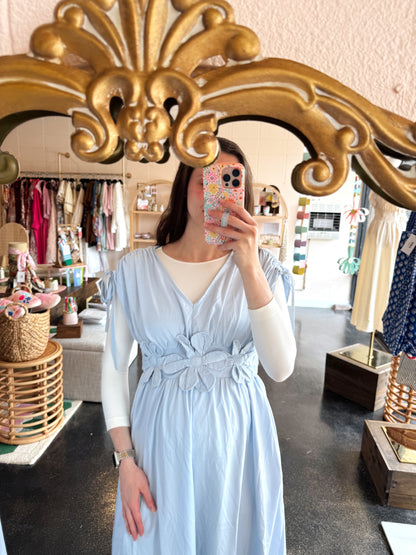 Floral Waist Applique Dress