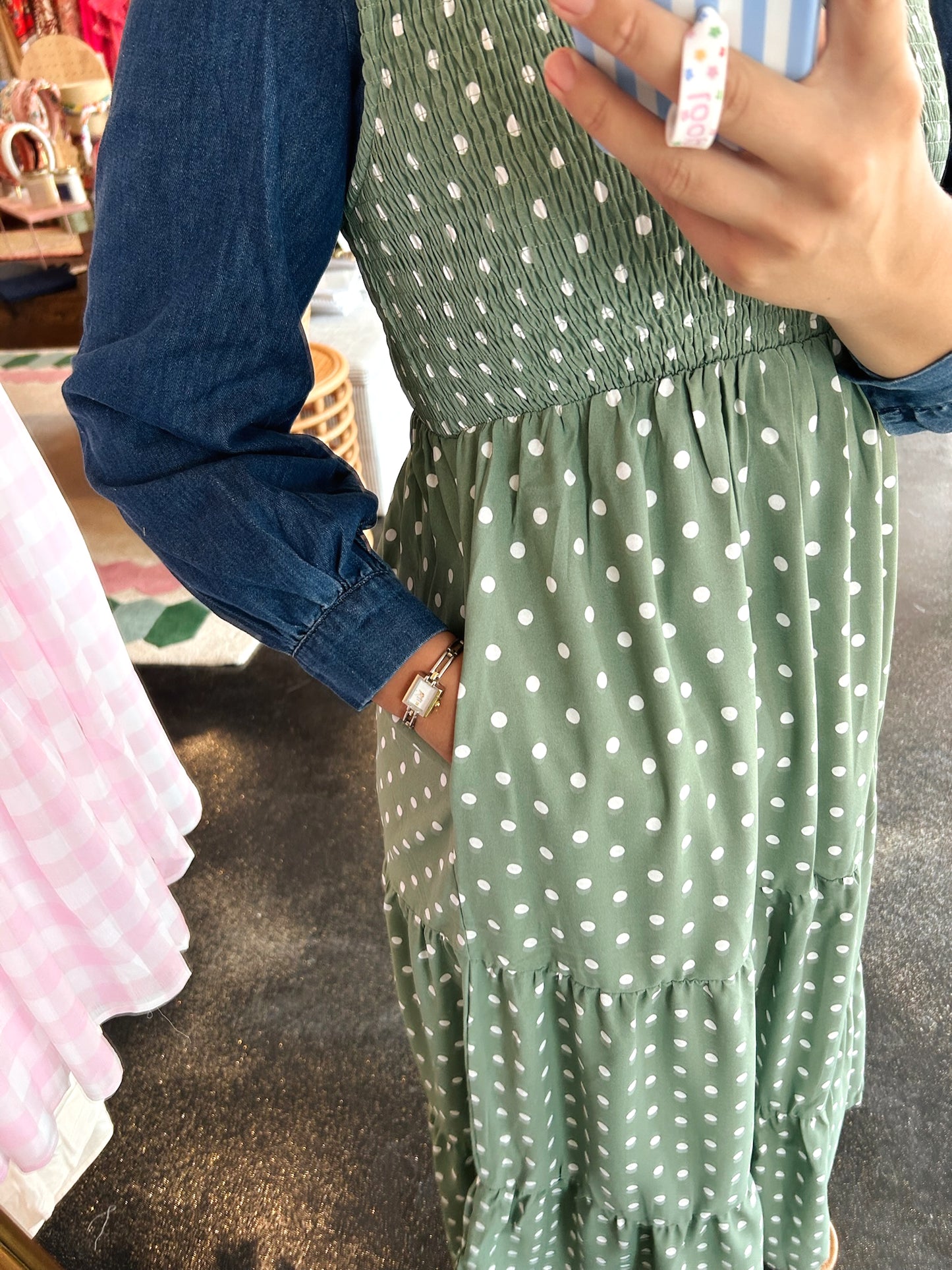 Green Polka Dot Dress