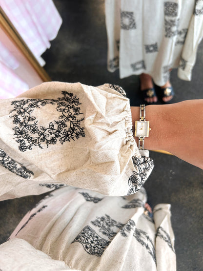 Patch Embroidered Dress