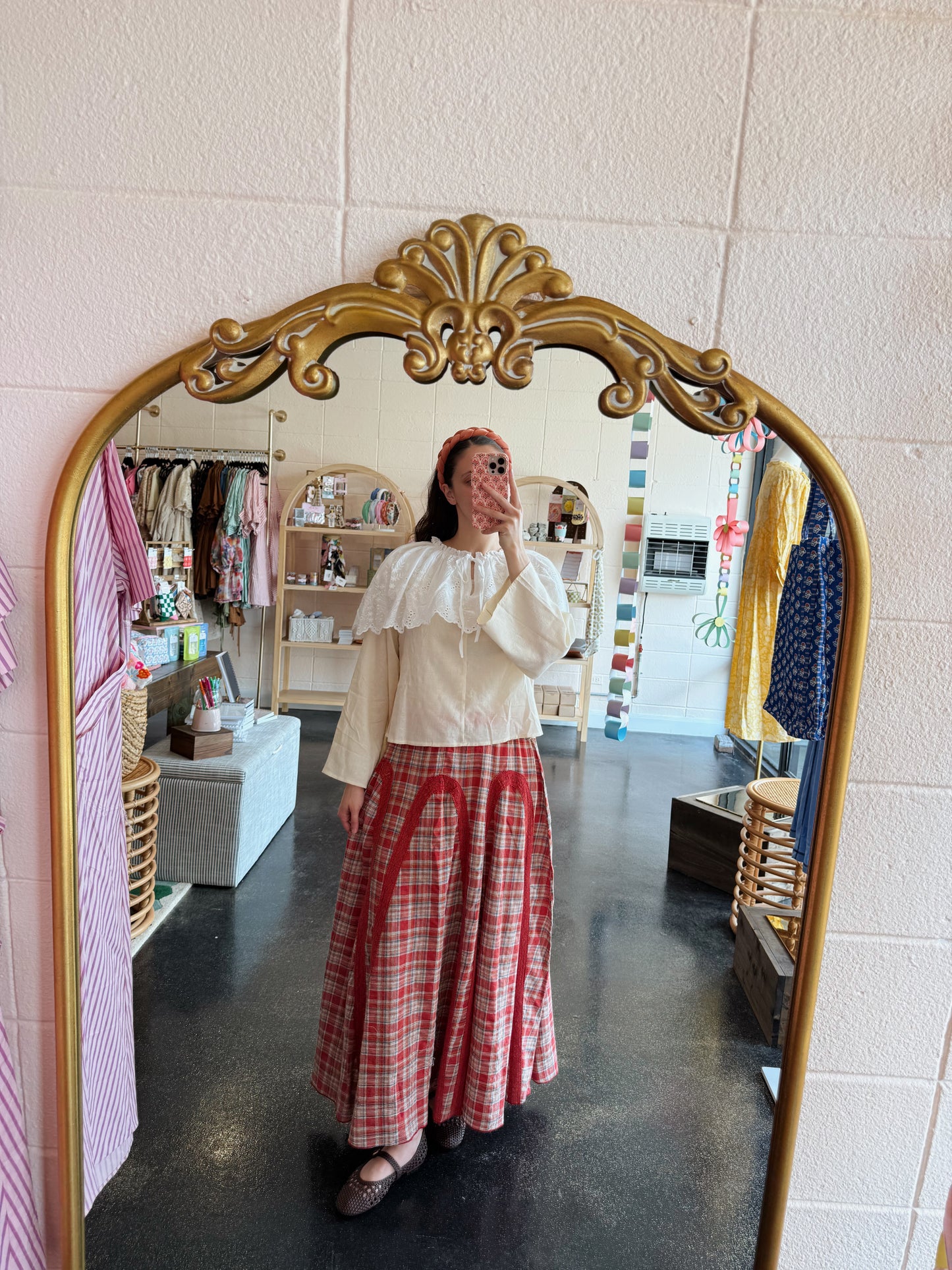 Cream Eyelet Cape Top