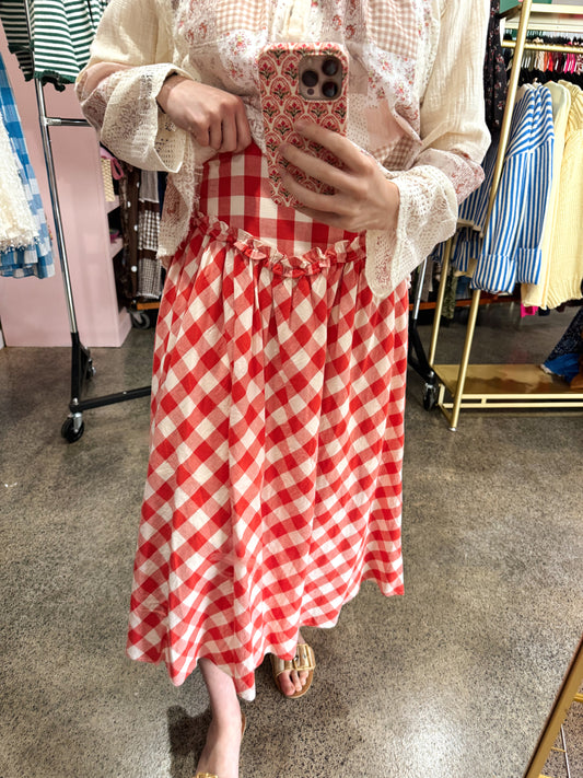 Gingham Plaid Skirt