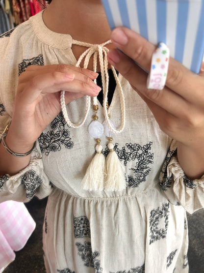 Patch Embroidered Dress