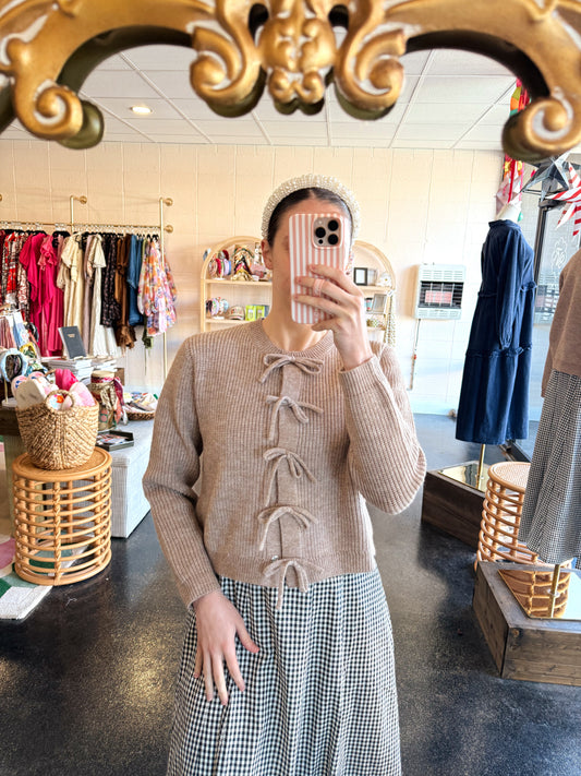 Bow Tie Sweater - SMALL