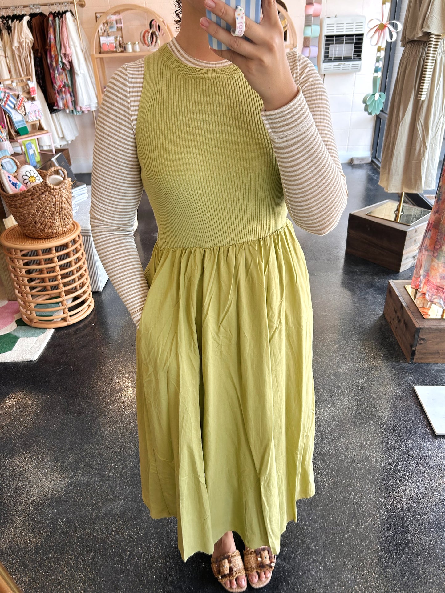 Mixed Panel Dress