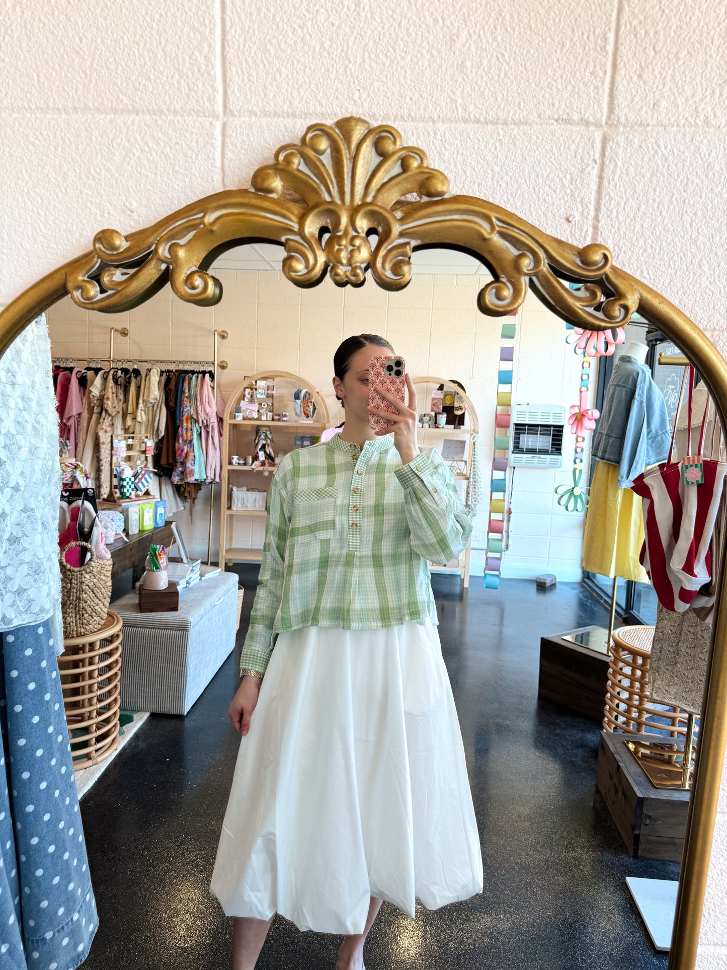 White Bubble Skirt - MEDIUM
