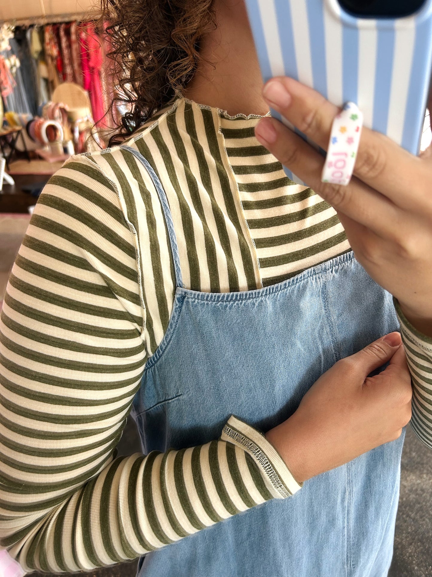 Asymmetrical Stripe Undershirt