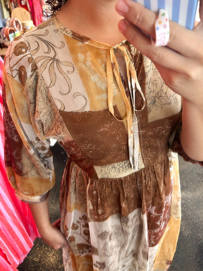 Patchwork Print Dress