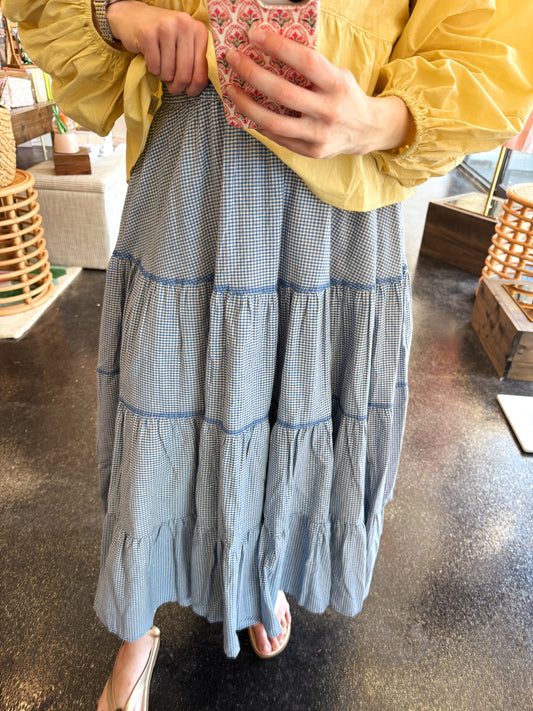 Blue Gingham Skirt