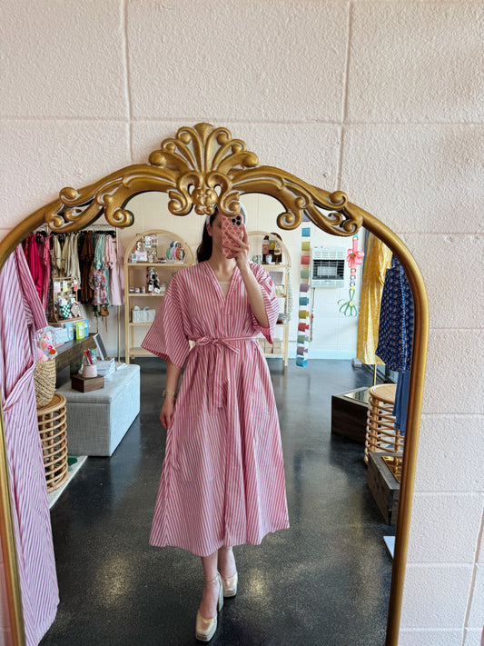 Pink Breeze Stripe Dress - MEDIUM