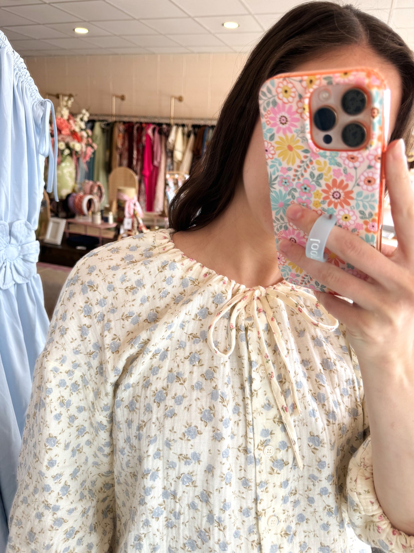 Floral Gauze Top