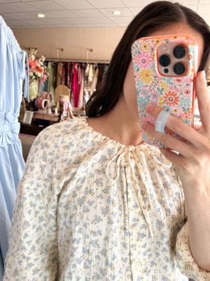 Floral Gauze Top