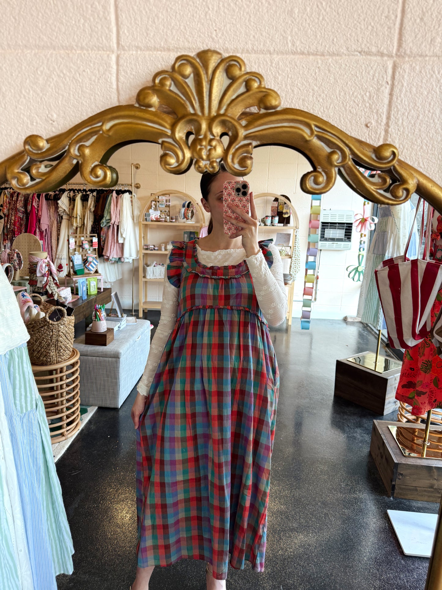 Multi Plaid Dress - SMALL