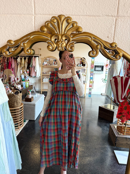 Multi Plaid Dress - SMALL