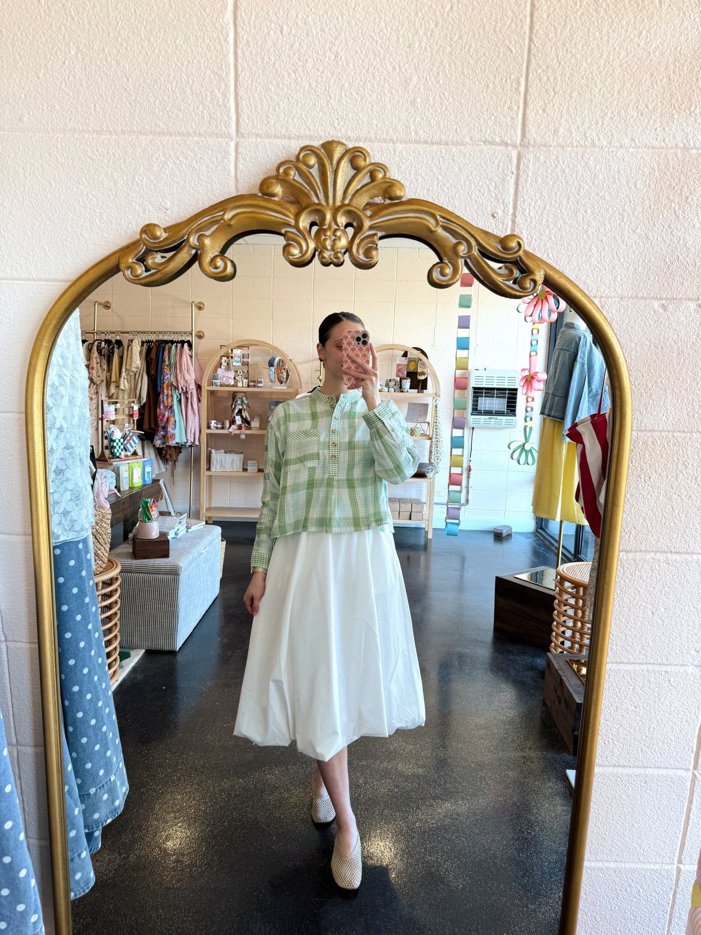 White Bubble Skirt - MEDIUM