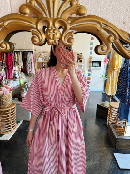 Pink Breeze Stripe Dress - MEDIUM