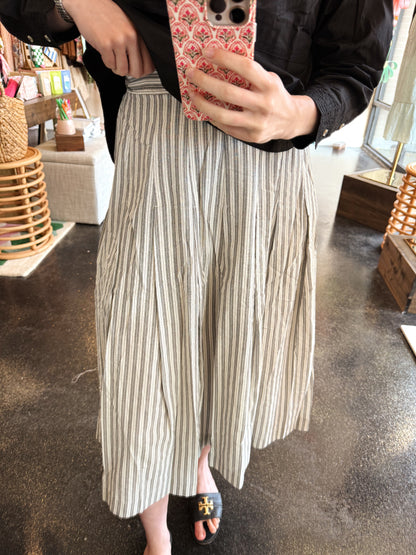Striped Flared Skirt
