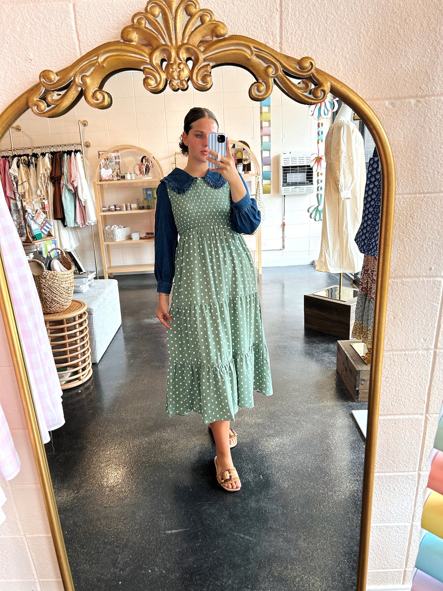 Green Polka Dot Dress
