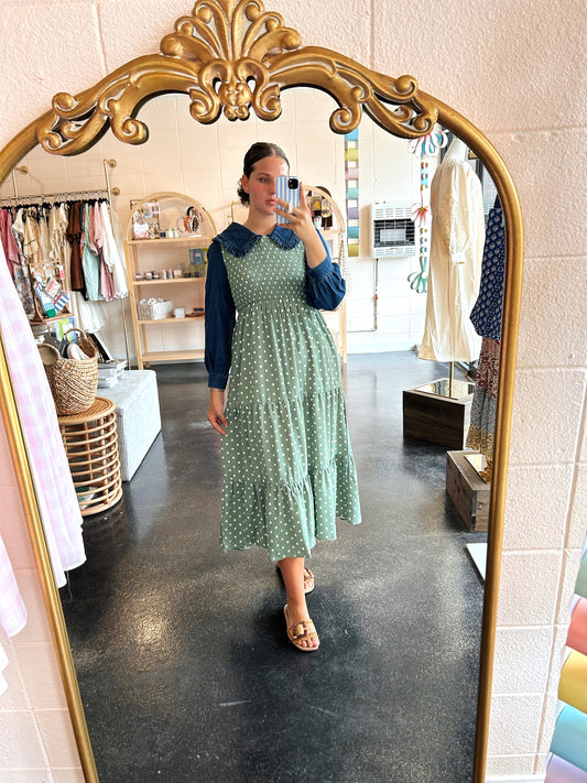 Green Polka Dot Dress