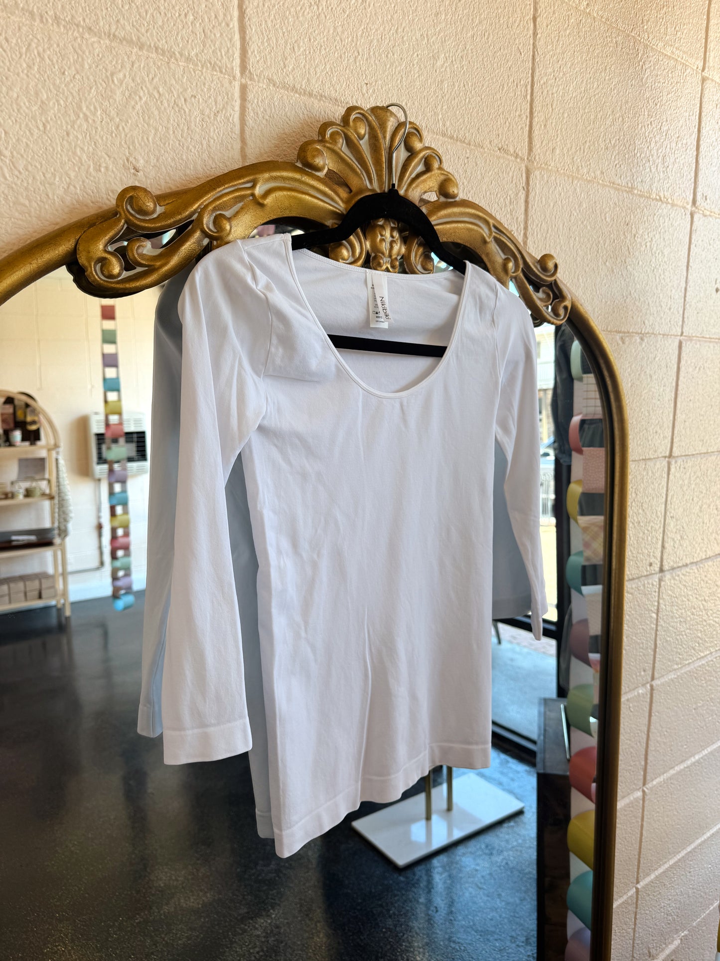 NikiBiki 3/4 Sleeve Scoop Neck