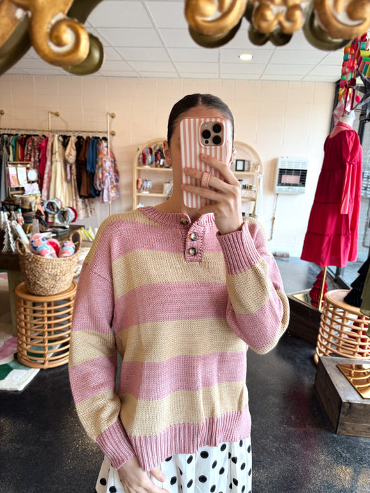 Mauve Stripe Sweater