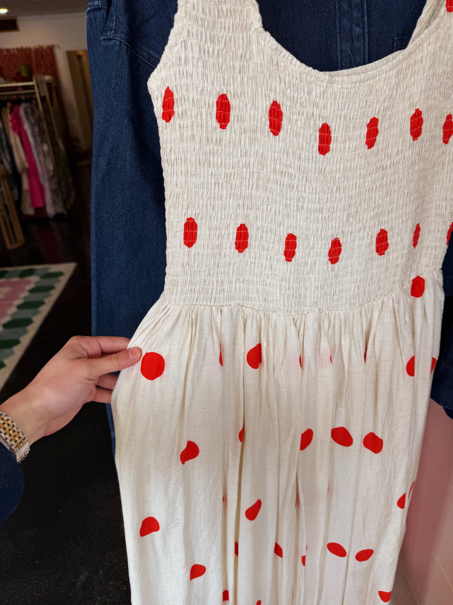 Polka Dot Print Maxi Dress