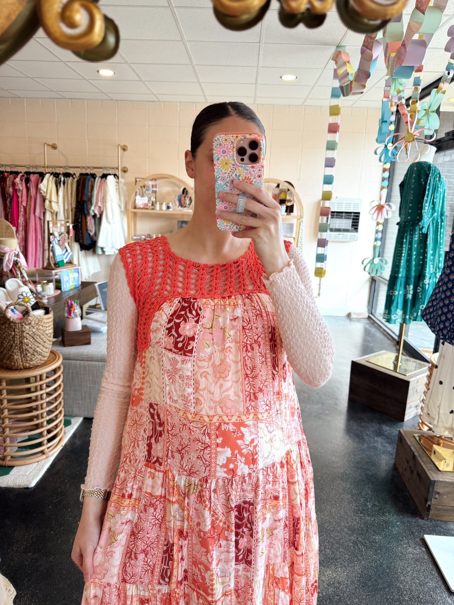 Crochet Detail Dress
