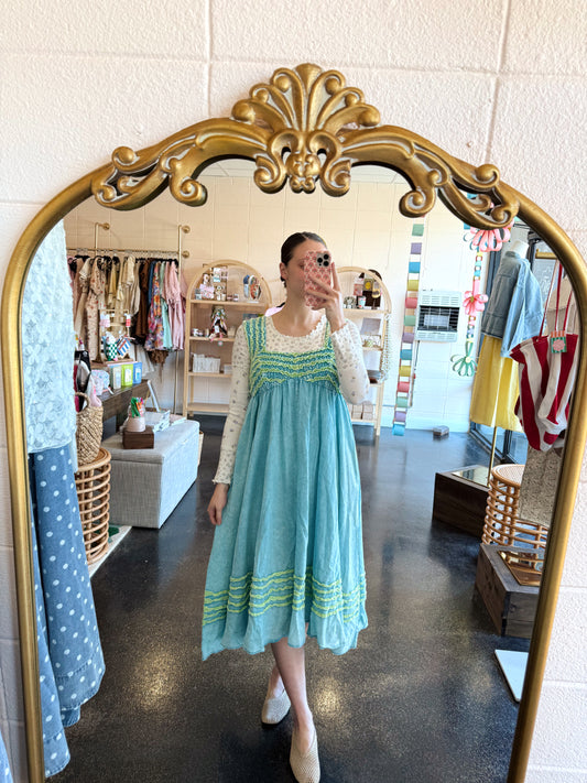 Frilled Detail Washed Dress