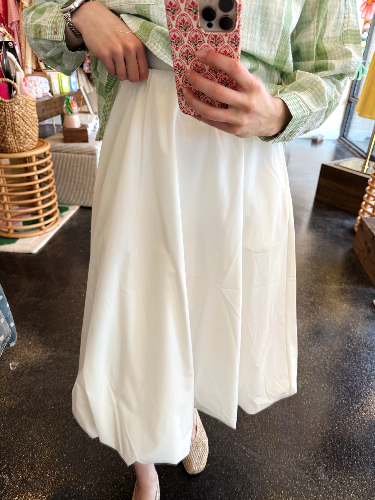 White Bubble Skirt - MEDIUM