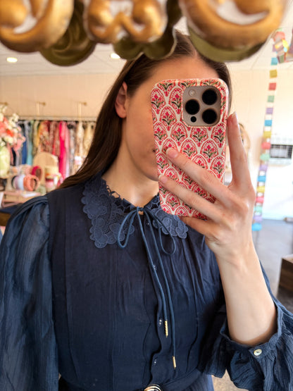 Navy Blouse - LARGE