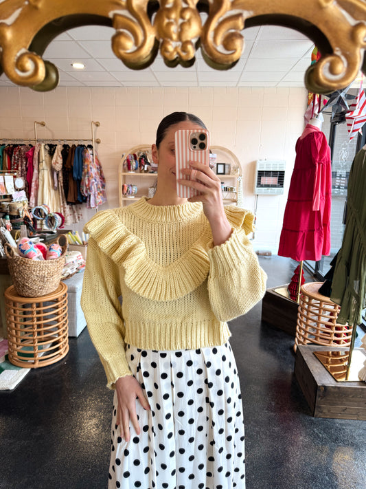 Ruffle Detail Sweater