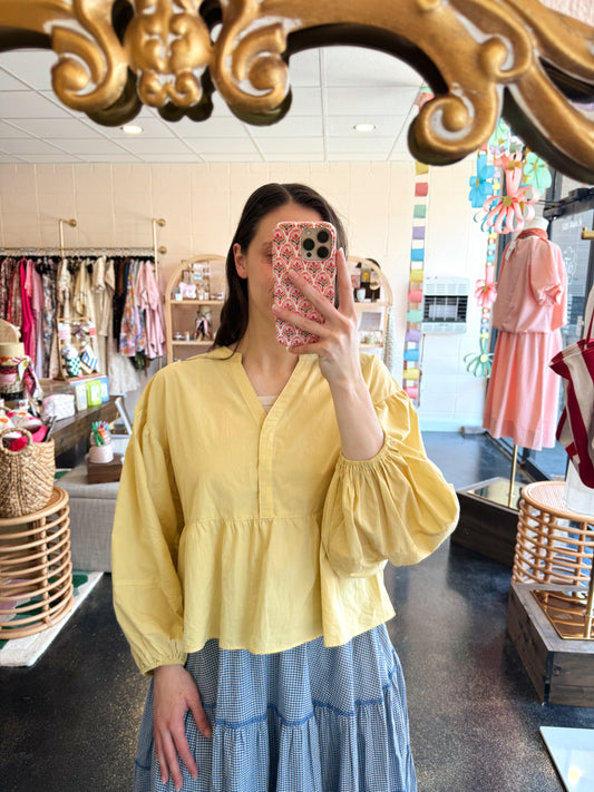 Daffodil Balloon Sleeve Top