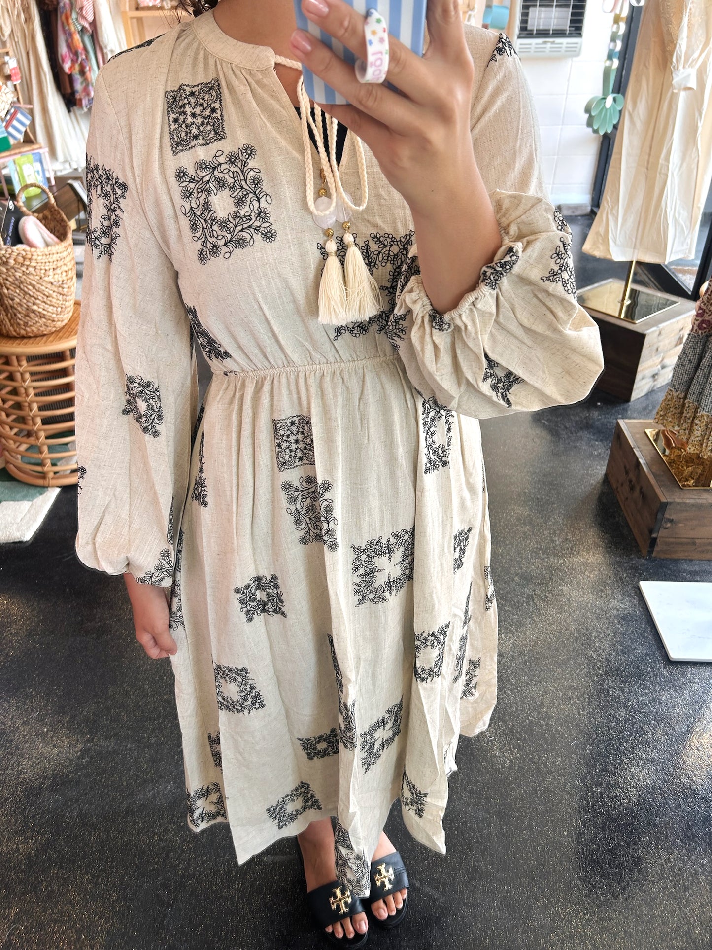 Patch Embroidered Dress