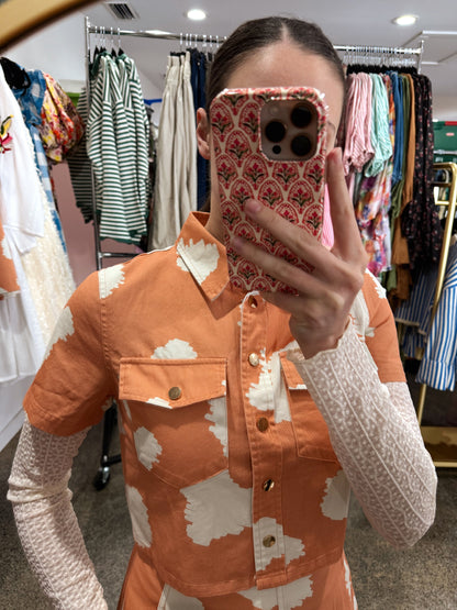 Orange Abstract Set Top