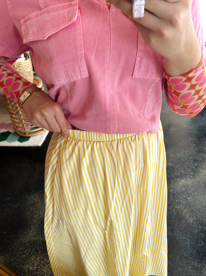 Yellow Stripe Skirt